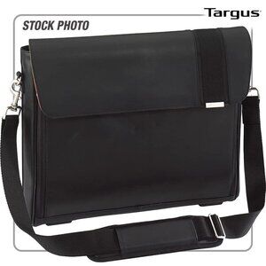 Targus 15"  Radius Black Leather Messenger Bag